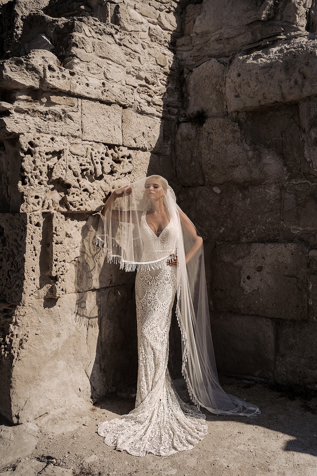 Voile cathédrale à franges, DAMA Couture.