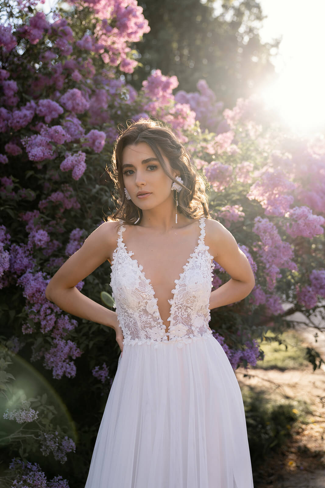 Robe de mariée Rosaline — en mouvement.