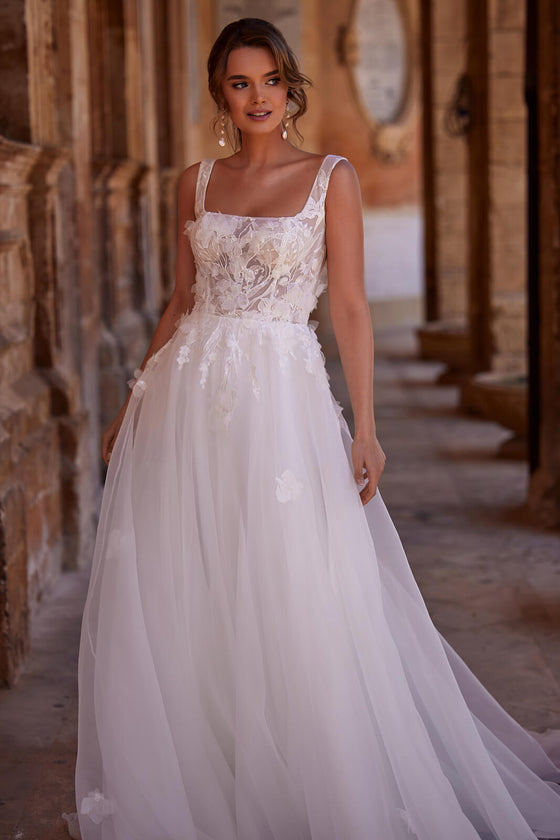 Robe de mariée trapèze Lucy, DAMA Couture.