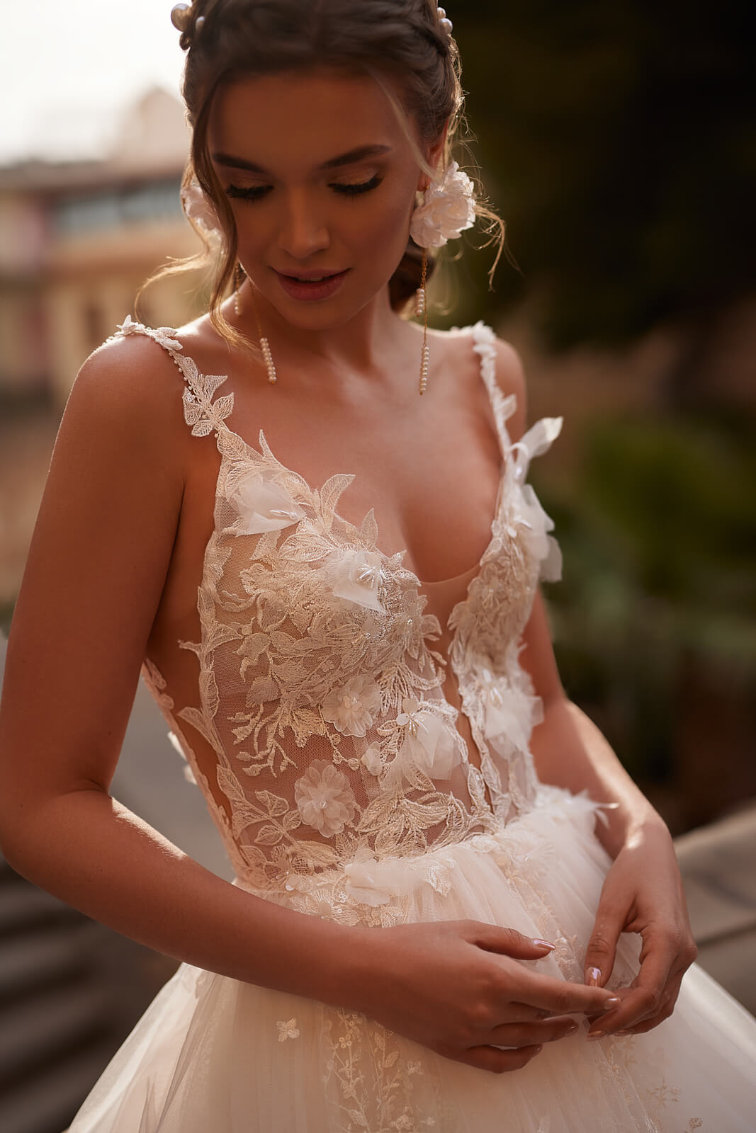 Robe de mariée trapèze Sandi, DAMA Couture.