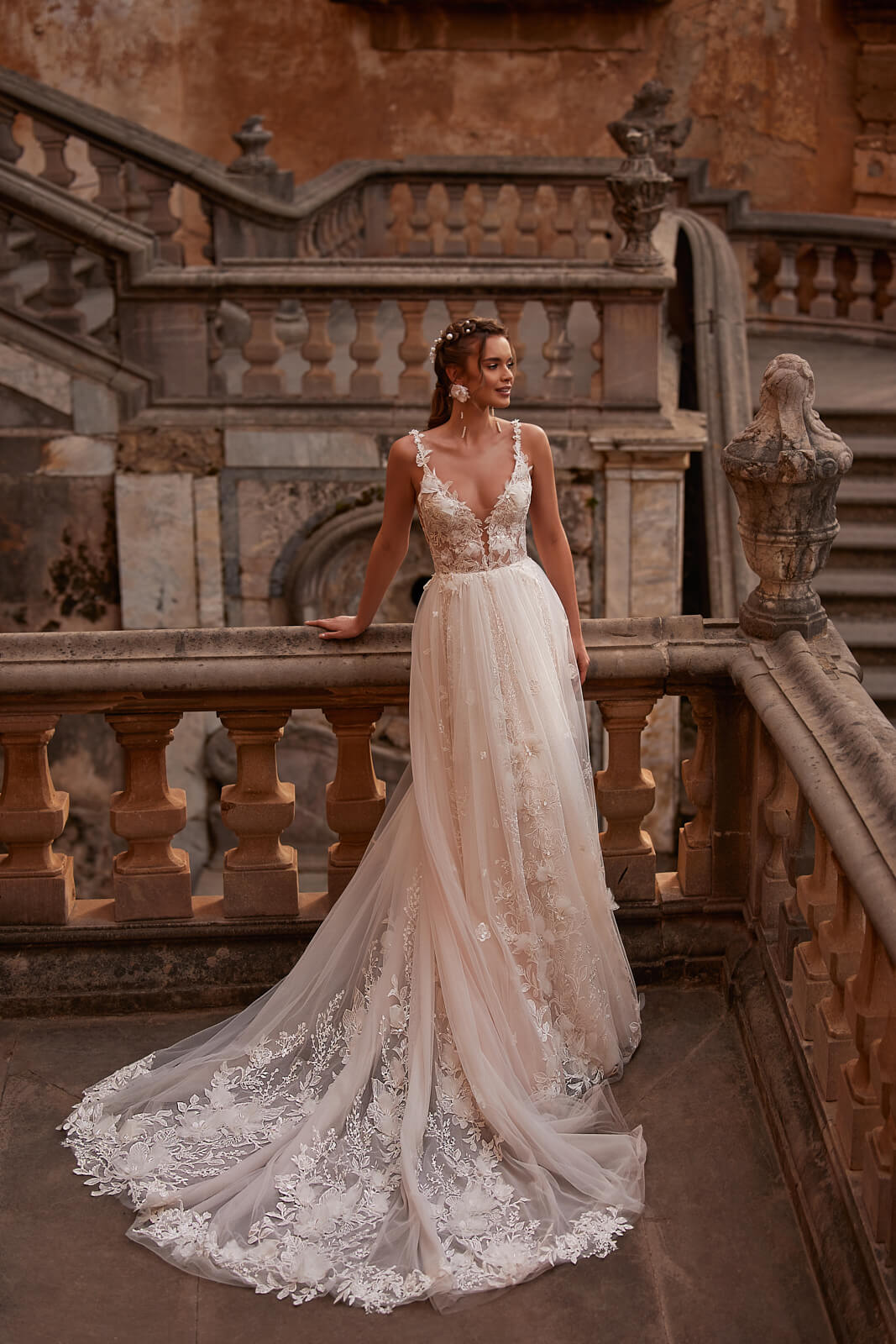 Robe de mariée trapèze Sandi, DAMA Couture.