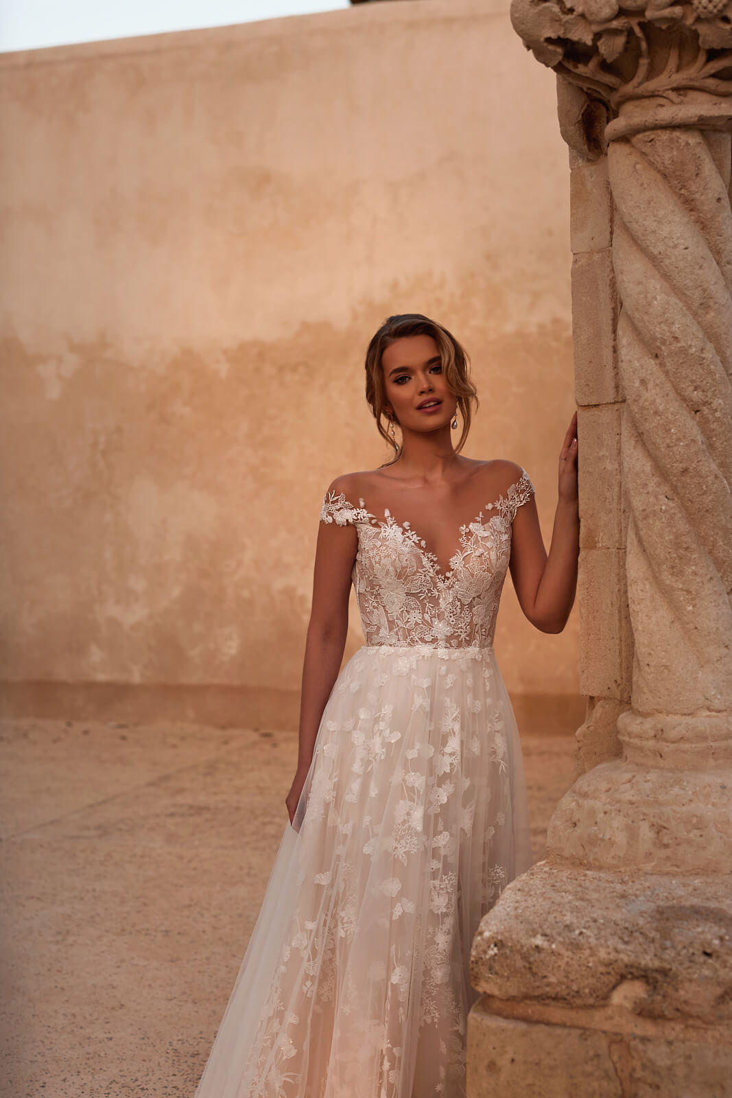 Robe de mariée trapèze Valentine, DAMA Couture.
