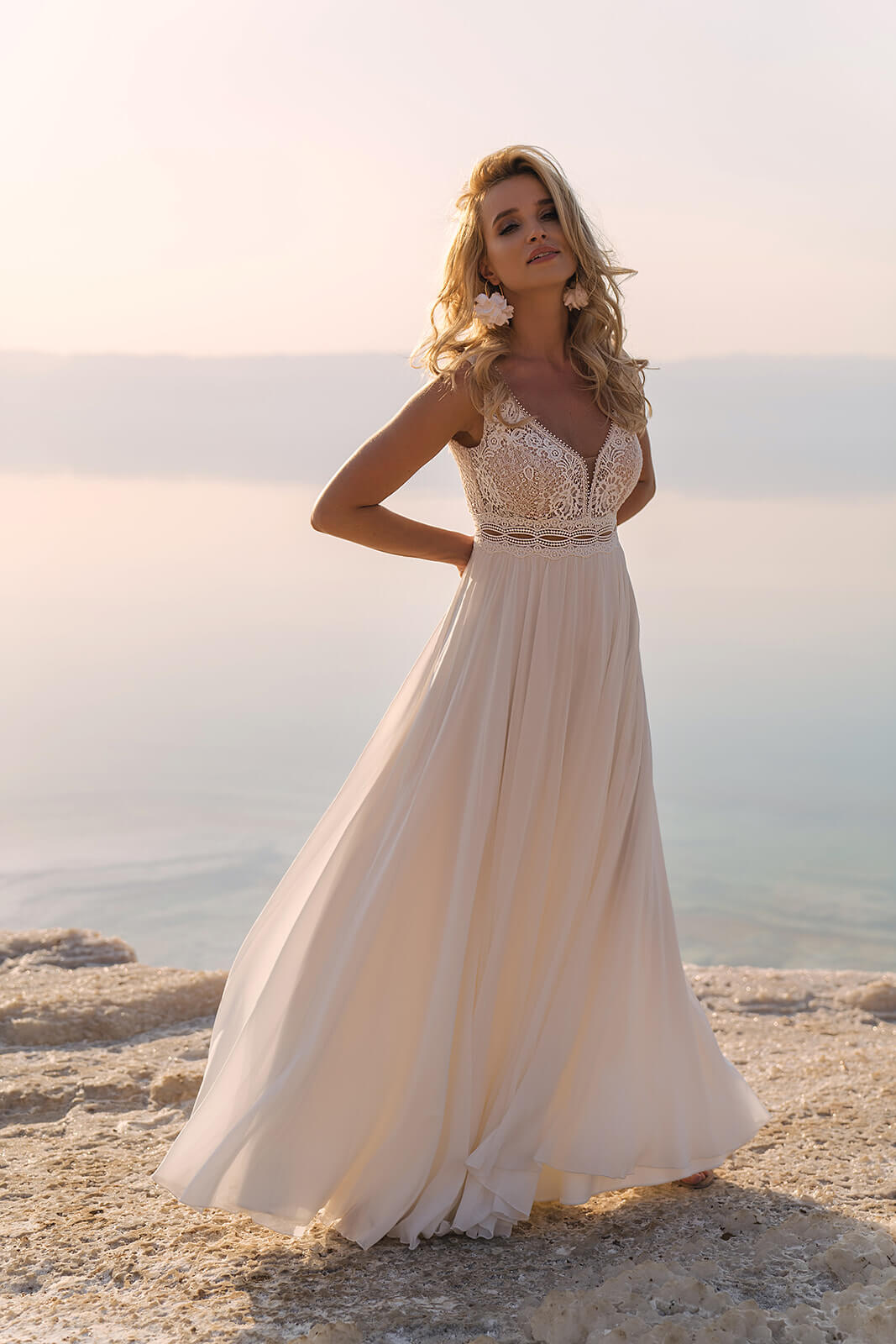 Robe de mariée trapèze Atena, DAMA Couture.