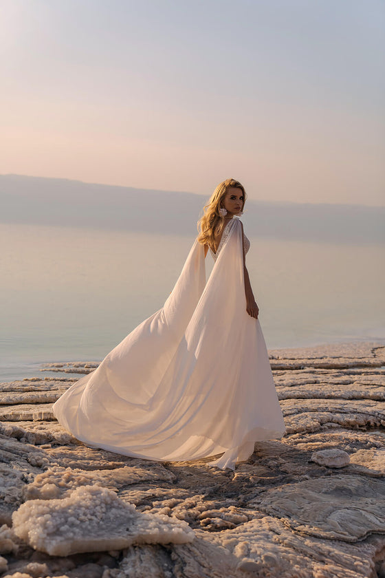 Robe de mariée trapèze Atena, DAMA Couture.