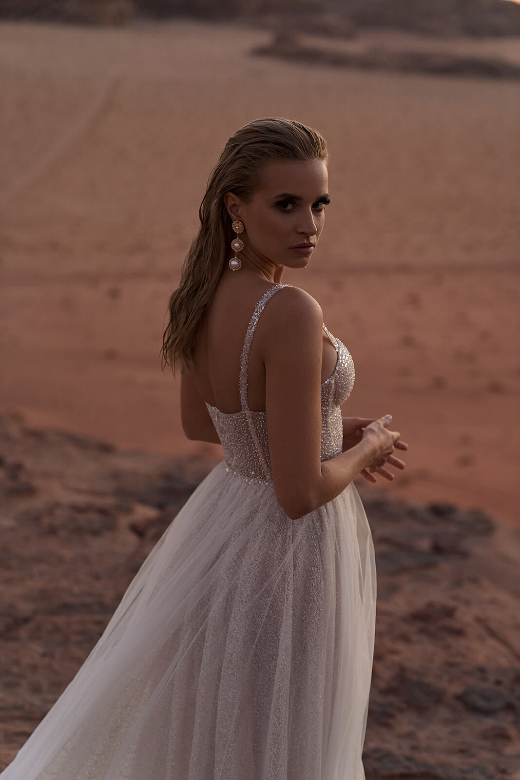 Robe de mariée Inca — gros plan.