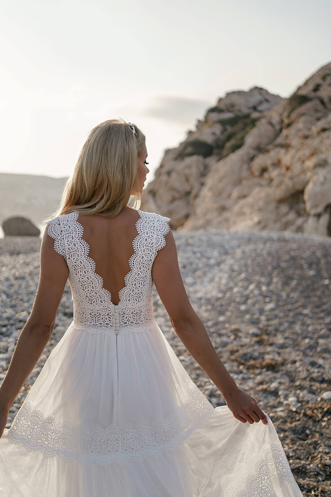 Robe de mariée trapèze Lidia, DAMA Couture.