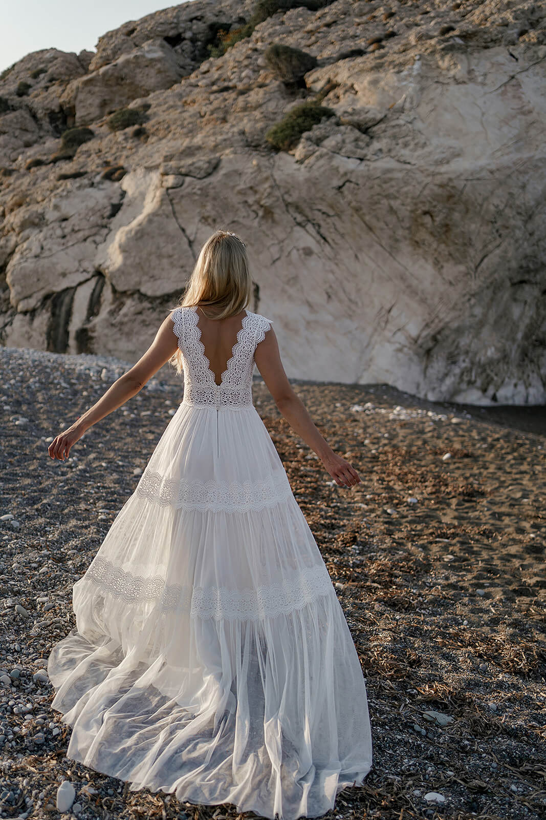 Robe de mariée trapèze Lidia, DAMA Couture.