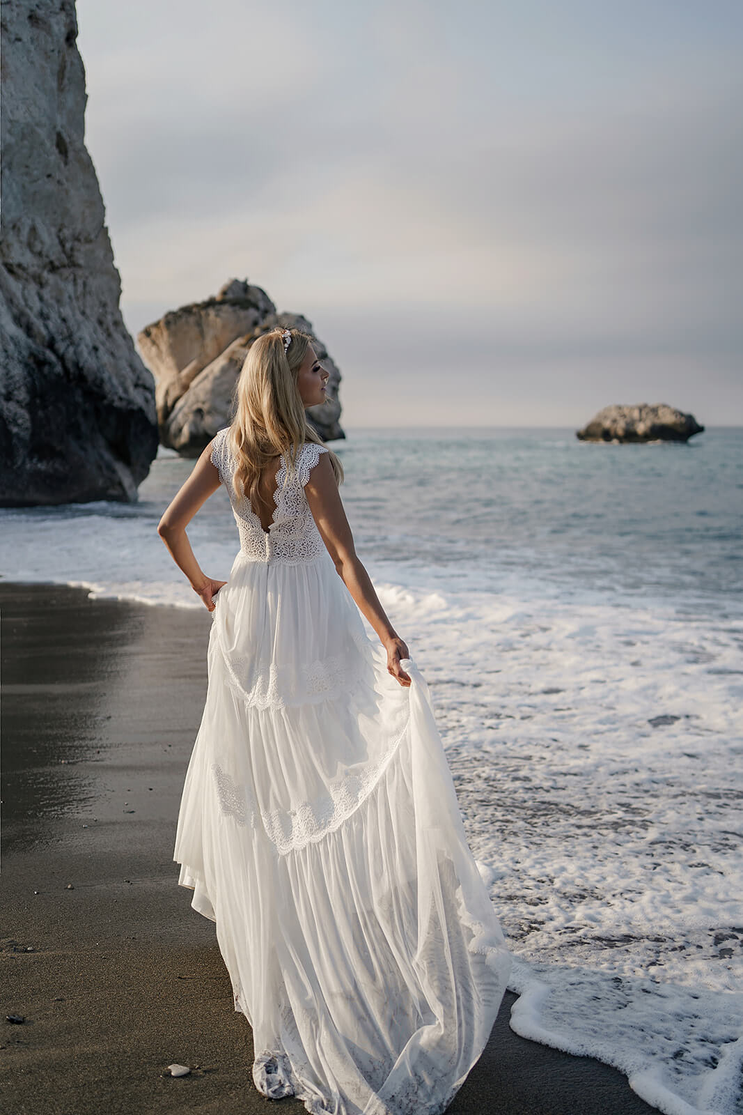 Robe de mariée trapèze Lidia, DAMA Couture.