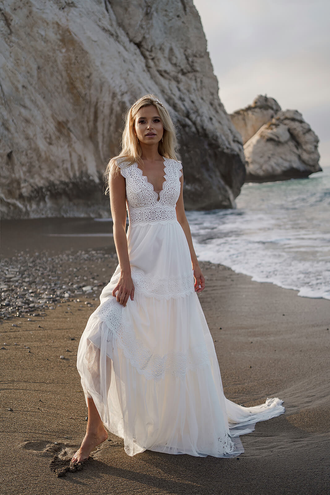 Robe de mariée trapèze Lidia, DAMA Couture.