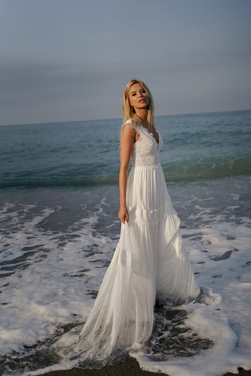 Robe de mariée trapèze Lidia, DAMA Couture.
