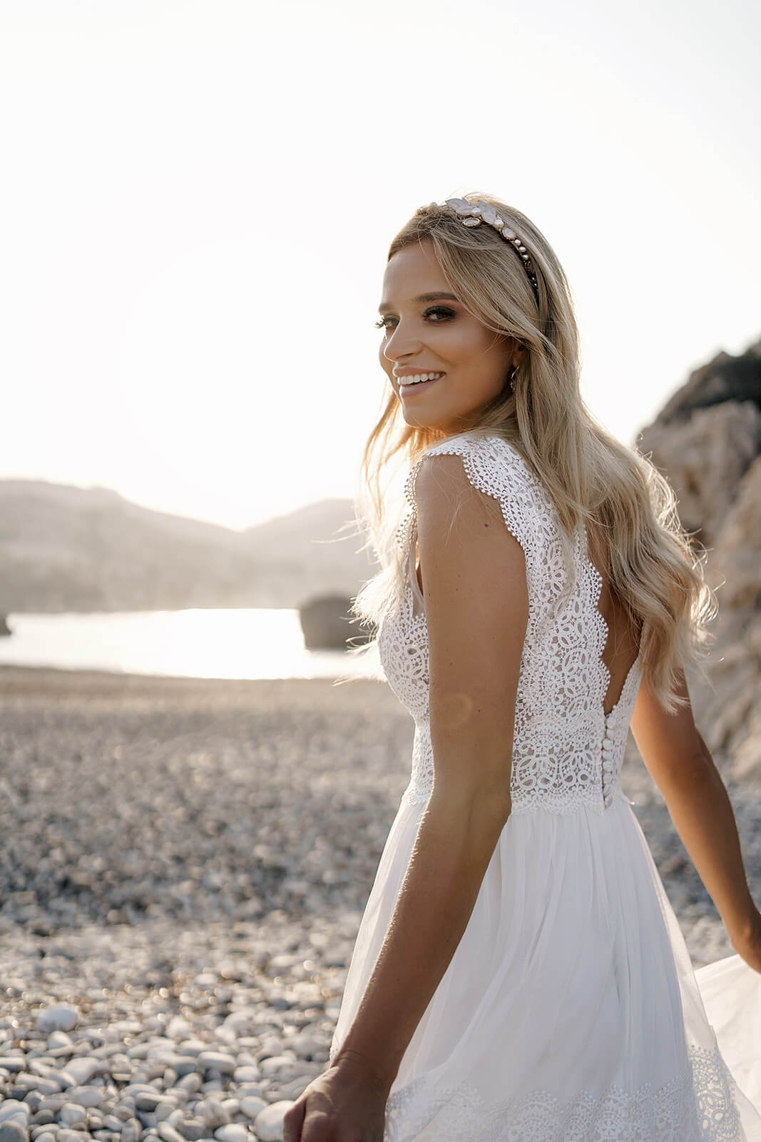 Robe de mariée trapèze Lidia, DAMA Couture.