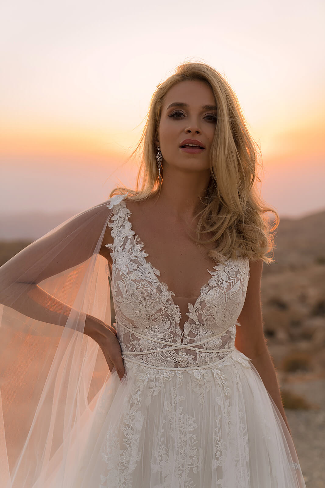 Robe de mariée trapèze Linda, DAMA Couture.
