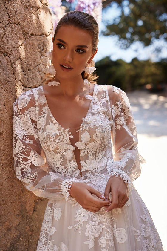 Robe de mariée trapèze Asami, DAMA Couture.