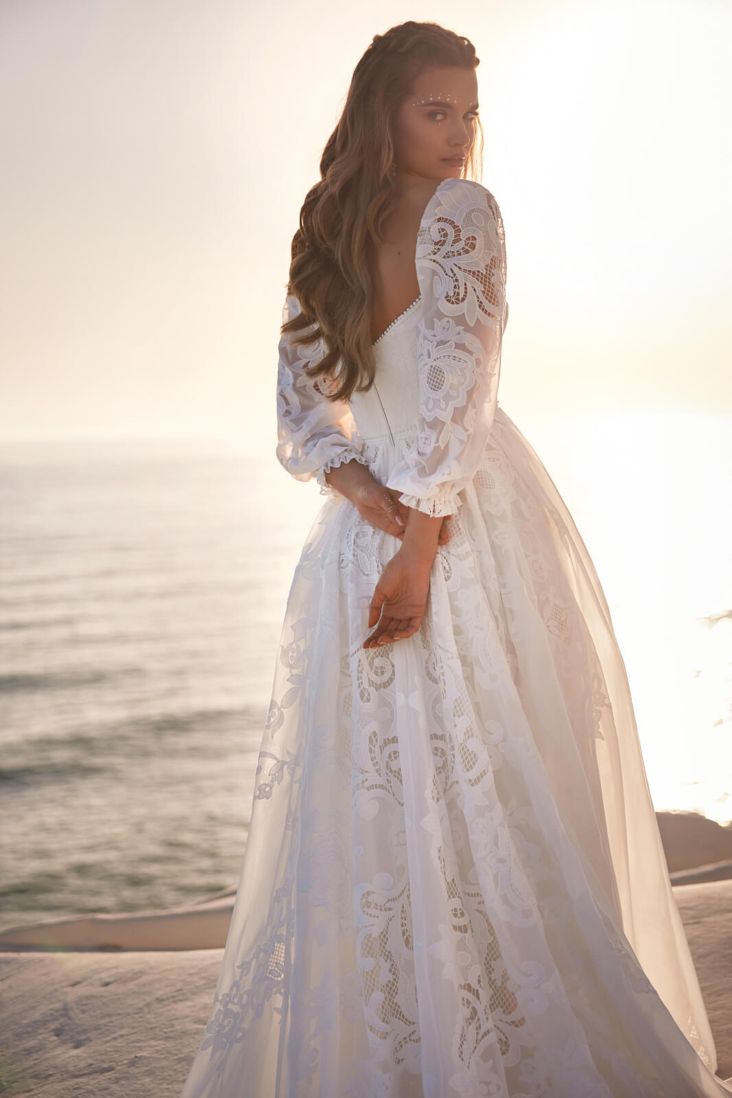 Robe de mariée trapèze Rania, DAMA Couture.