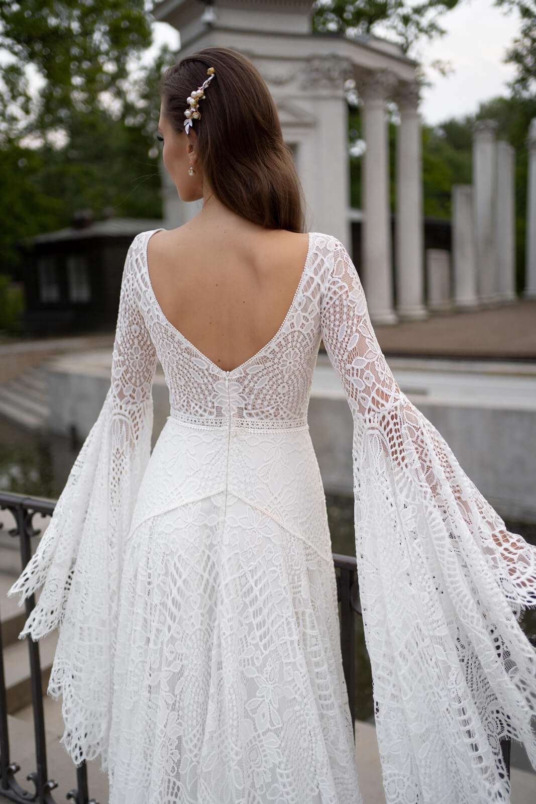 Robe de mariée trapèze Lea, DAMA Couture.