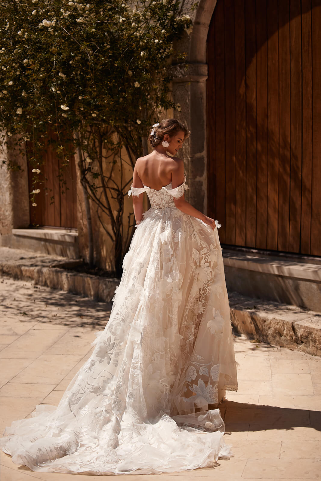 Robe de mariée trapèze Nenufar, DAMA Couture.