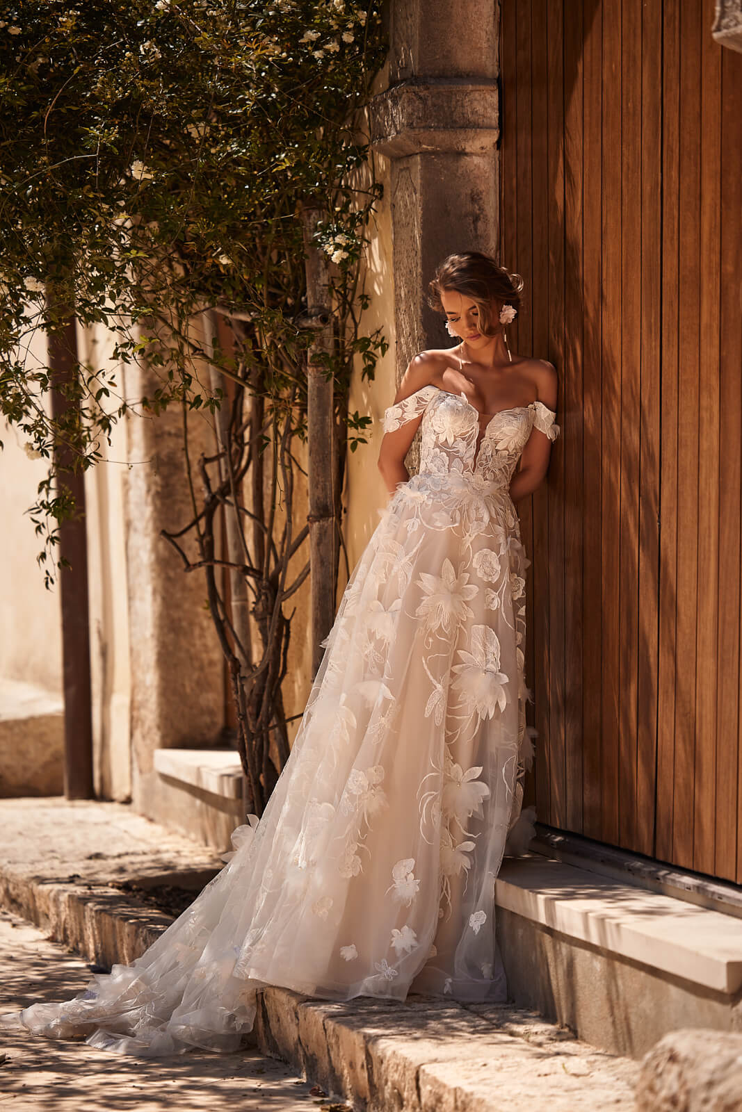 Robe de mariée trapèze Nenufar, DAMA Couture.