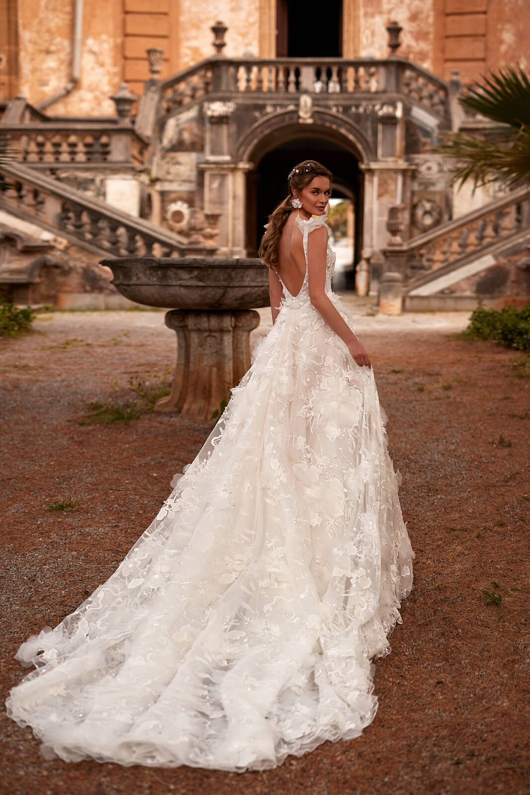 Robe de mariée trapèze Calanthe, DAMA Couture.