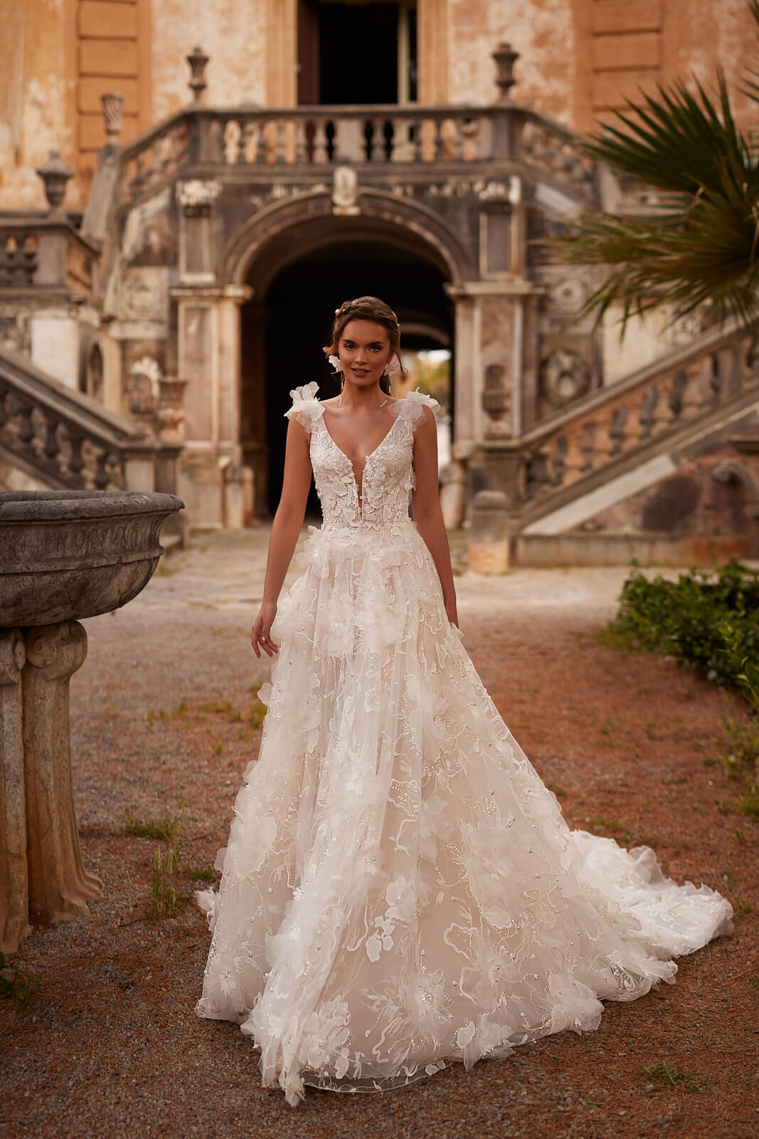 Robe de mariée trapèze Calanthe, DAMA Couture.