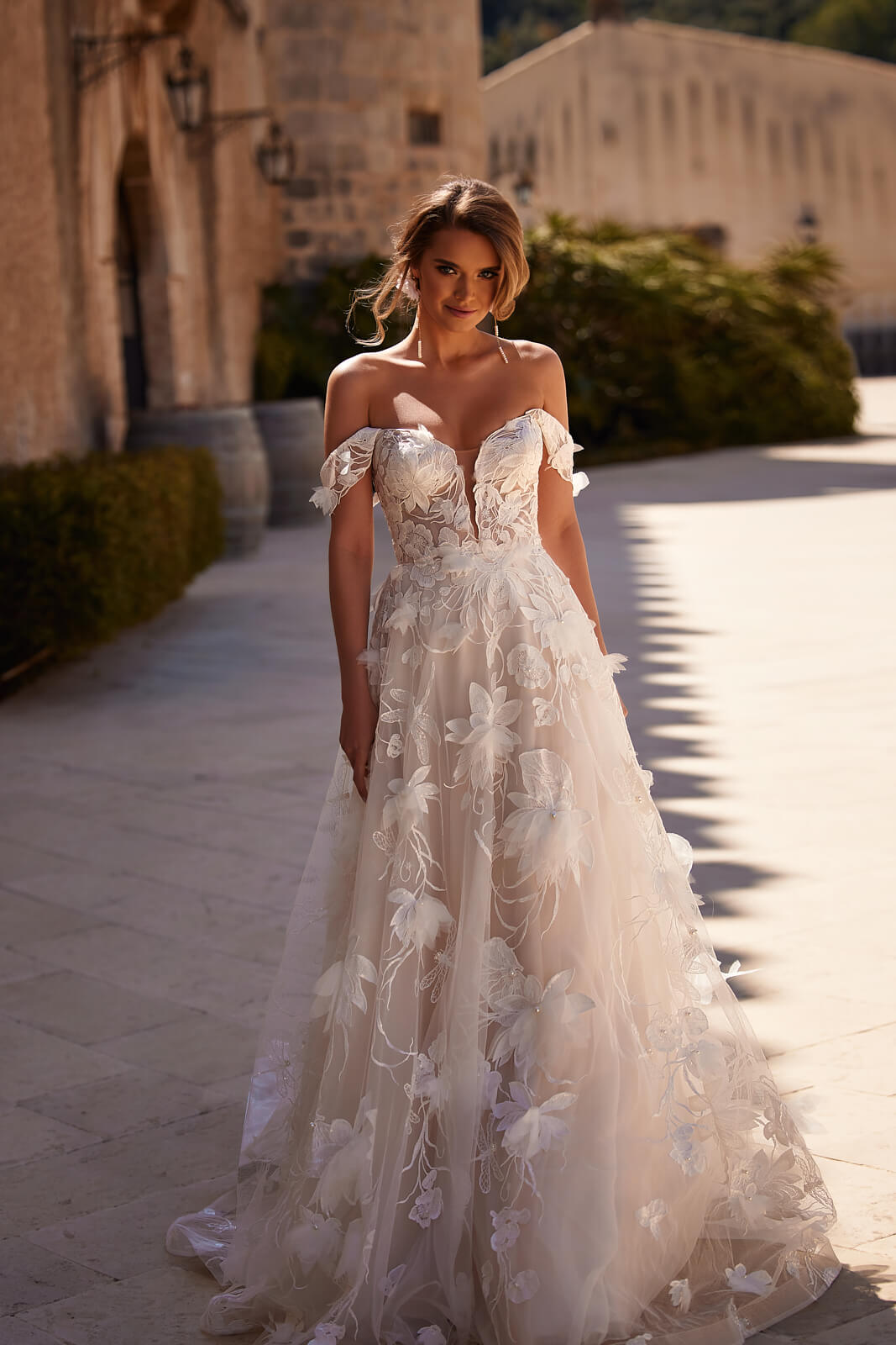 Robe de mariée trapèze Nenufar, DAMA Couture.