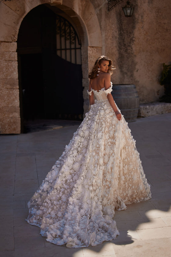 Robe de mariée trapèze Olivia, DAMA Couture.