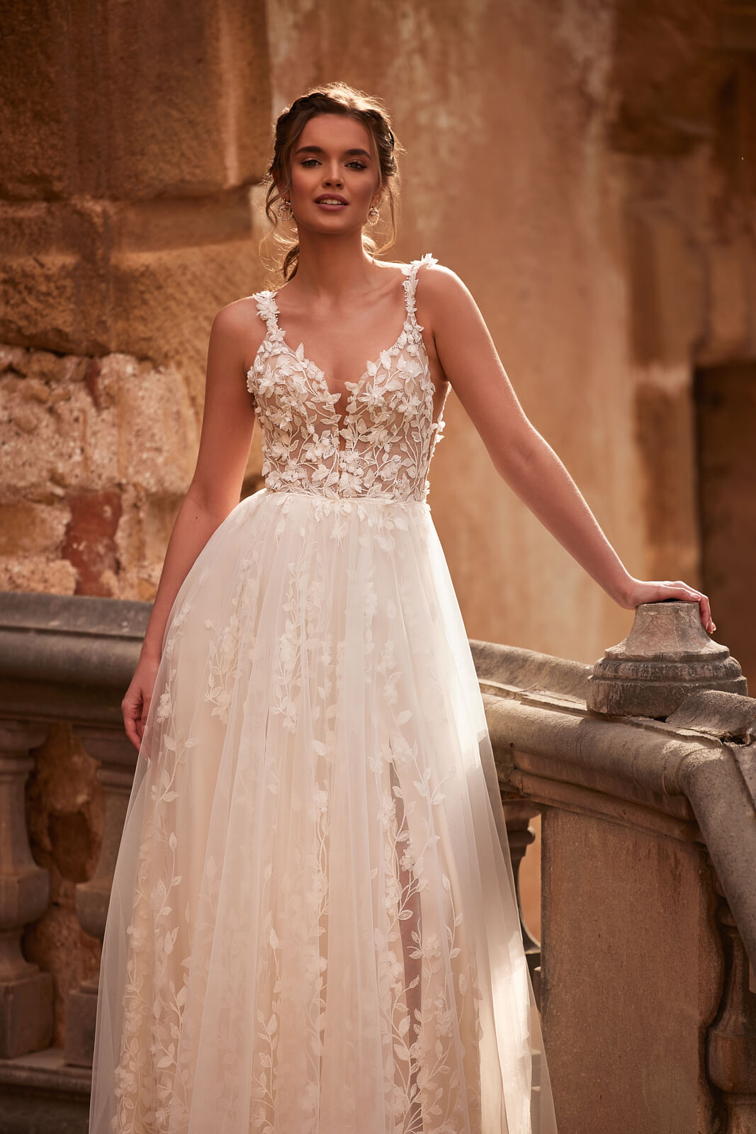 Robe de mariée trapèze Sanah, DAMA Couture.