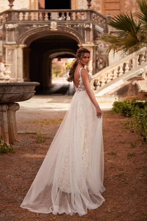 Robe de mariée trapèze Sanah, DAMA Couture.