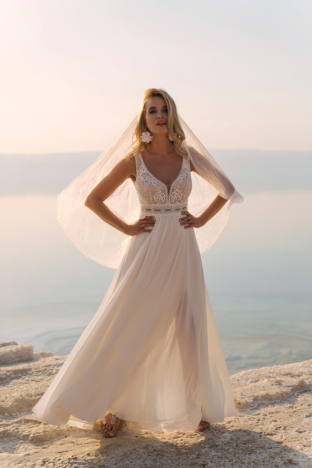 Voile de mariée, DAMA Couture — vue de face.